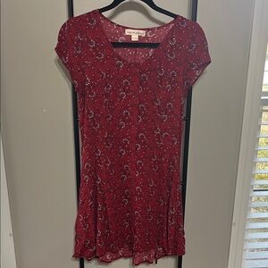 Band of Gypsies Crimson Floral Top